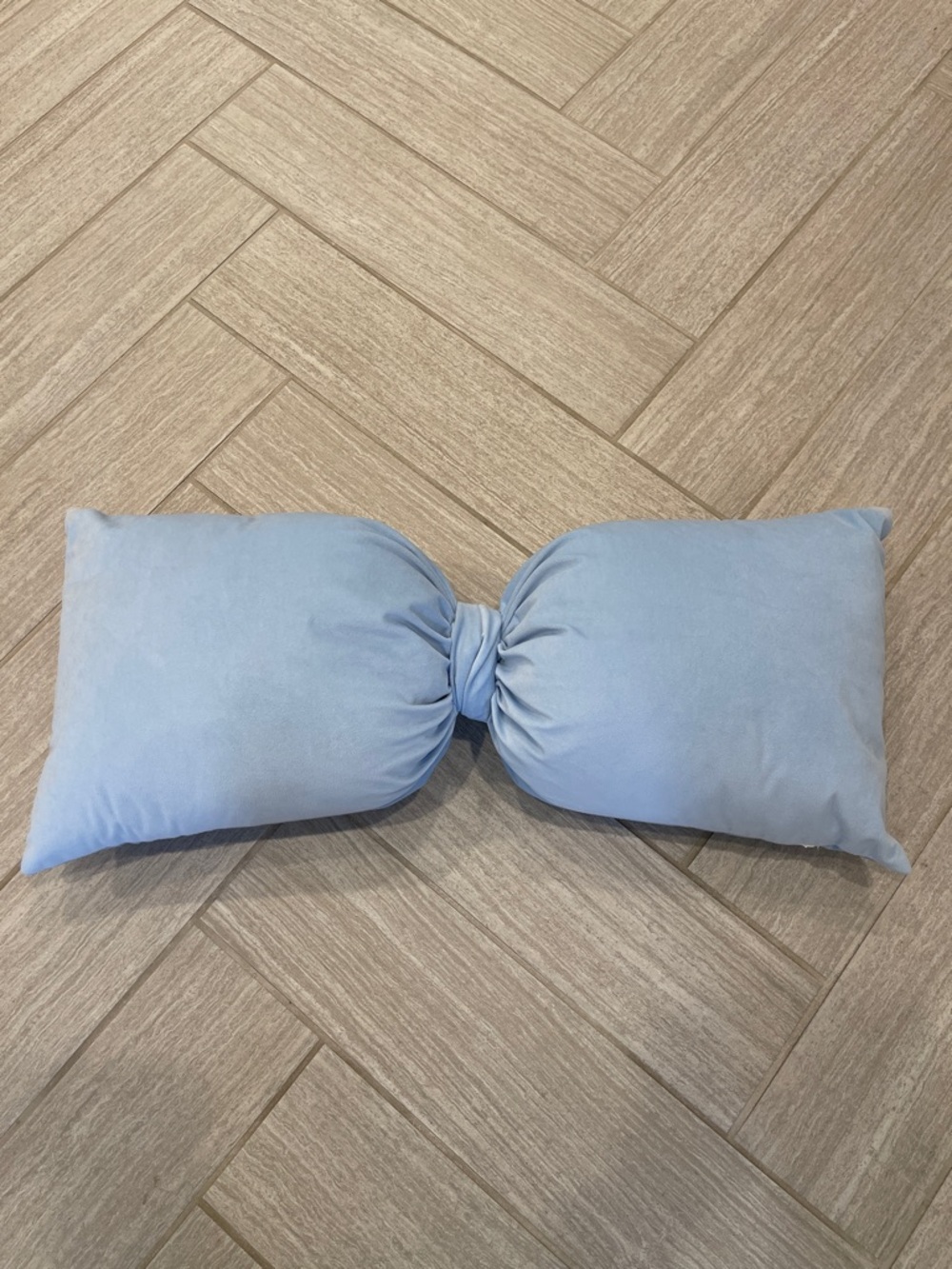 Light Blue Knot Bolster Pillow - Home Bedding